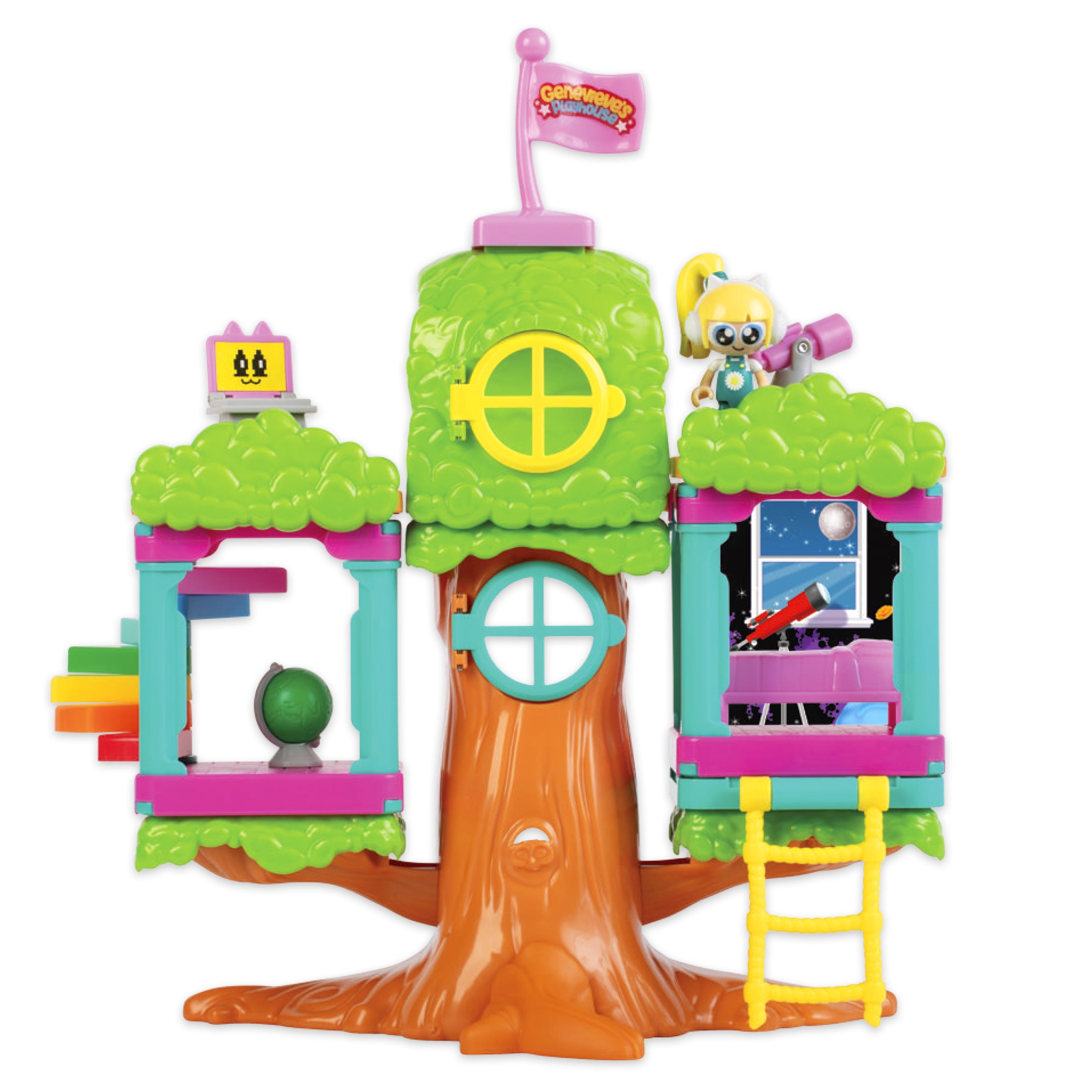 Genevieve's Playhouse Kids Educational Treefort Playset, Official Brand Merch Ages 3+