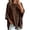 Coffee, variant on JIAYUE Women Crew Neck Knit Sweater Solid Color Batwing Short Sleeve Oversized Tunic Top for Outdoor Relaxing
