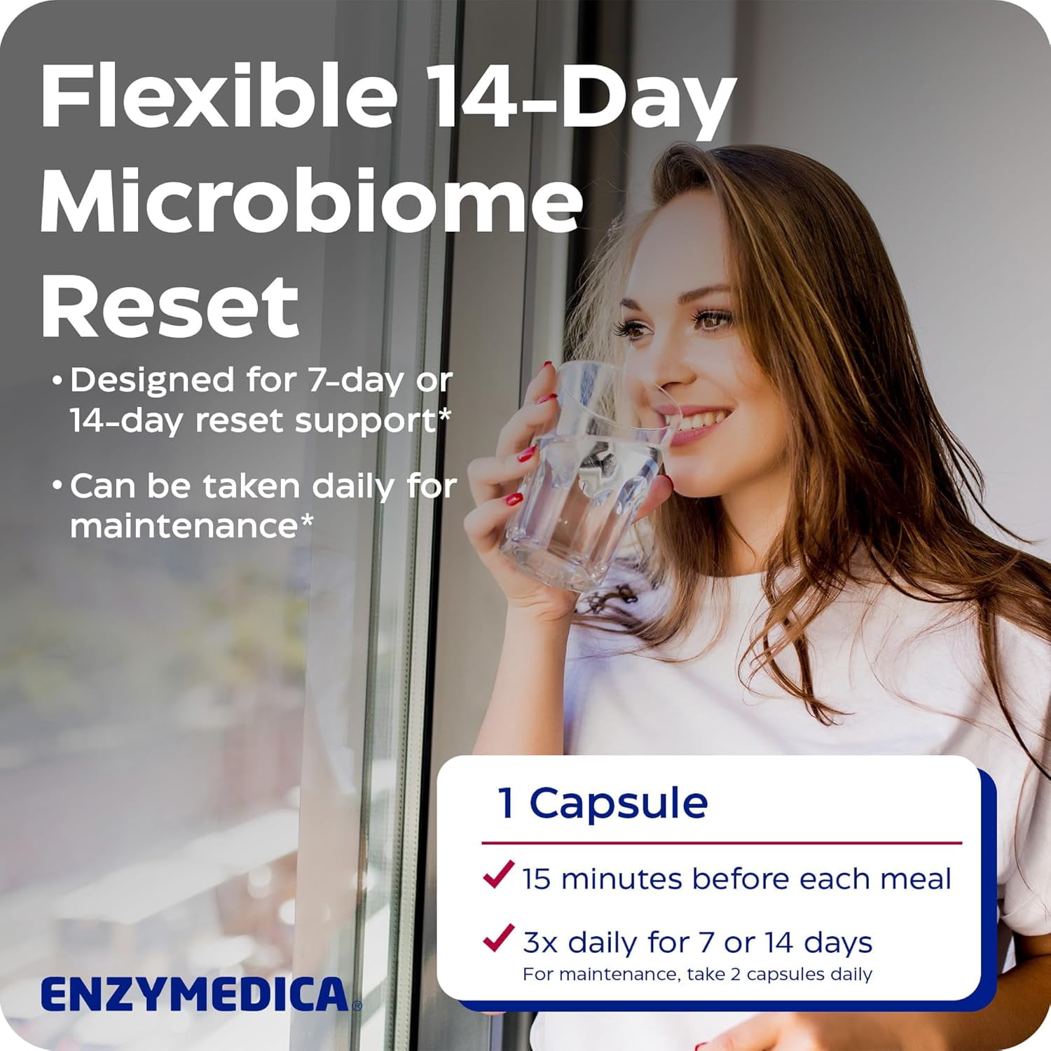 Enzymedica, Candidase, 42 Capsules, Enzyme Supplement to Support Balanced Yeast Levels and Digestive Health, Vegan, 21 Servings