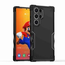 ShellTech Phone Case for Samsung Galaxy S23 Ultra Case, Military Grade Hard PC and TPU Double Protective Case Cover, Fashion Heavy Duty Shockproof Full Protection Phone Case,Black