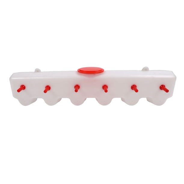 Alimentador De Leche Para Lechones, Alimentador De Pezones De Animales De 2 Lados, Pezón De Silicona Con Tapa Roja Para Granja