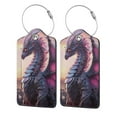 thumbnail image 5 of Rocae Dragon for Leather Luggage Baggage Tags ID Label Privacy Cover ID Label with Stainless Steel Loop and Address Card, 5 of 5