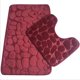 thumbnail image 2 of Juego de alfombrillas de baño de vellón coral, absorbentes, antideslizantes, con funda para asiento de inodoro y alfombra de suelo, diseño de guijarros suaves en relieve para ducha y tocador. NCHKUN, 2 of 9