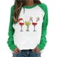 thumbnail image 1 of Tops Para Mujer Camisas de Manga Larga Otoño Primavera Patchwork Navidad Impreso Cuello Redondo Camiseta Casual Odeerbi ODB149971, 1 of 6