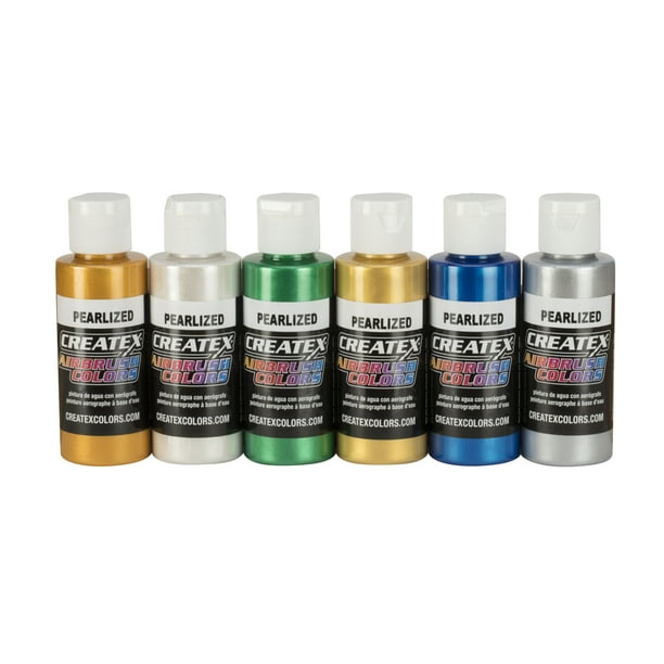 Createx Airbrush Color Set, 6Colors, Pearlescent