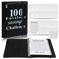 thumbnail image 1 of 100 Envelope Challenge loose-leaf book 100 days money saving book challenge cash envelope saving book, 1 of 6
