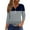 Multicolor, variant on Womens Summer Tops 2024 Casual Dressy Blouses Striped Print Button Up V-Neck Fashion T-Shirts 3/4 Sleeve Tunic Tops