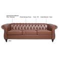 thumbnail image 4 of 84.65"PU Rolled Arm Chesterfield Three Seater Sofa., 4 of 12