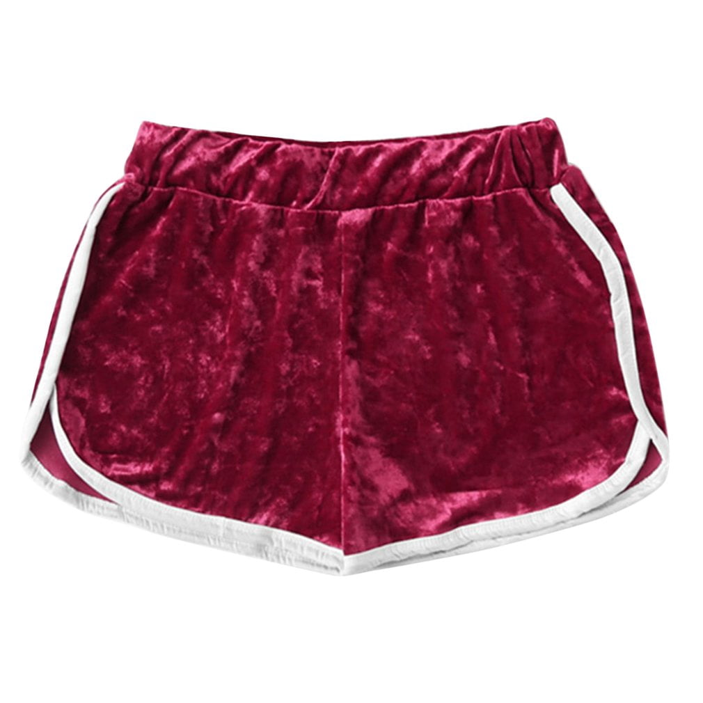 Women Velvet Shorts Ladies 