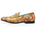 thumbnail image 4 of Santimon Men Loafers Floral Fashionable Dress Shoes for Wedding Prom Party Formal Occasions Orange US 7.5, 4 of 8