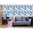 thumbnail image 5 of MuralsPrint Hibiscus Plumeria Floral Blue Palm Leaves Removable Wallpaper - 24'' inch x 10'ft, 5 of 5