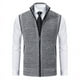 thumbnail image 1 of Chaleco de punto para hombre, chaleco sin mangas con cuello alto, chaleco con cremallera engrosada, 1 of 6