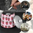 thumbnail image 4 of Yayeee Ashtray with Lid for Cigarette Smokeless Stainless Steel Home Ash Holder, Cartoon Strawberry, 4 of 7