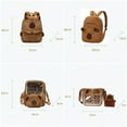 thumbnail image 2 of Students School Bag  Cartoon Casual Cute Handbag Capybara Plush Backpack Shoulder Bag Animals Bag B, 2 of 8