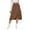A-Brown109, variant on Bibifish Womens Side Slit Midi Skirts Polka Dot Print Casual Skirts All-Occasion Daily Skirts