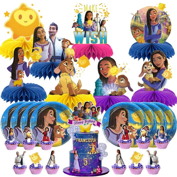 Wish Movie Party Supplies Decor Plates Fans Decorations Honeycomb Centerpieces Cake Toppers