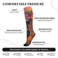 thumbnail image 3 of Bixox Cowboy Boots With Flowers Print Compression Socks,Compression Socks Women & Men Circulation for Medical,Running,Athletic, 3 of 7