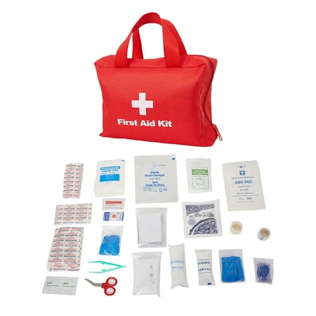 KARMASFAR PRODUCT Compact First Aid Kit Medical Emergency Bag fully stocked with essential supplies for Camping, Hiking, Travel, Office, (Best Emergency Medical Kit)