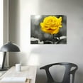 thumbnail image 4 of Awypu Canvas Wall Art For Living Room Family Wall Decor For Bedroom Modern Kitchen Wall Decorations Black And White Wall Pictures Artwork Yellow Rose Flowers Canvas Art Prints Bathroom Home Decor, 4 of 5