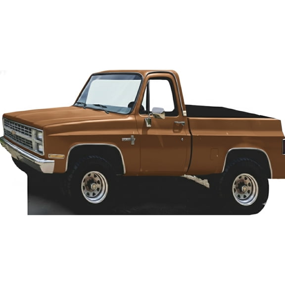 SS11338 Wild Montana Rustic Brown Pickup Truck Stand In Cardboard Cutout Standee Standup