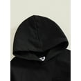 thumbnail image 6 of Aojekbee Baby Hooded Romper Long Sleeve Chest Pocket Solid Color Bodysuit Newborn Playsuit, 6 of 10