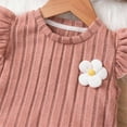 thumbnail image 6 of breaise Toddler Baby Girl Clothes Knit Floral Fly Sleeve Tops Shorts Outfir Cute Spring Clothing Set, 6 of 10