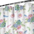 thumbnail image 3 of Pioneer Flower Floral Print Pattern Shower Curtain 84”x72", Bathroom Decorative Shower Curtain Set with 12 Hooks, Waterproof Washable, 3 of 6