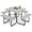 Grey, variant on Costway Outdoor 8-person Square Picnic Table Bench Set with 4 Benches & Umbrella Hole Green