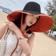 thumbnail image 2 of Sombrero de sol para mujer, de ala ancha, con protección solar UPF 50+, plegable, para playa, para verano, 2 of 5