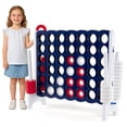 thumbnail image 1 of Gymax 4 in A Row Jumbo 4-to-Score Game Set Kids Adults w/ 42 Jumbo Rings, 1 of 10