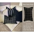 thumbnail image 2 of Black Boho Plaid Lumbar Pillow Covers 12x20 Set of 2, Black and White Woven Checkered Decorative Throw Pillows 12 x 20, Modern Farmhouse Decor for Living Room Couch and Bed, 2 of 6