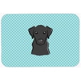 thumbnail image 1 of Checkerboard Blue Black Labrador Mouse Pad, Hot Pad Or Trivet, 7.75 x 9.25 In., 1 of 1