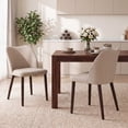 thumbnail image 4 of AFO Upholstered Modern Dining Chairs with Wooden Legs, Kitchen Side Chairs for Dining Room, Restaurant and Café, Set of 6, Camel, 4 of 11