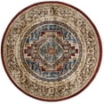 thumbnail image 2 of SAFAVIEH Bijar Audra Oriental Area Rug, Royal/Brown, 6'7" x 6'7" Round, 2 of 8