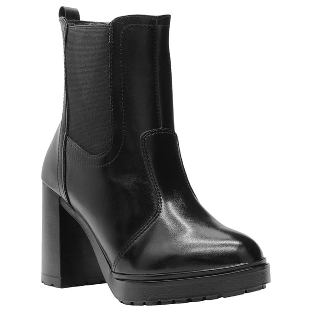 Botin Para Mujer Greenlove® Tacon Ancho Alto Color Negro negro 25