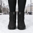 thumbnail image 6 of Knivor Women Front Zip Quilted Winter Snow Boots Fleece Lined Non‑Slip Ankle Boots for Women Cold Weather Daily Outdoor Footwear, 6 of 9