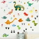 thumbnail image 2 of Un conjunto de pegatinas de pared de dinosaurios de dibujos animados, pegatina de pared, decoración Mural para dormitorio, sala de estar, oficina TUNC  Sencillez, 2 of 5