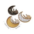 thumbnail image 3 of Practical Eid Serving Tray with Moon Shape Decorative Serving Tray Wood Texture for Eid and Festival Table Setting, 3 of 4