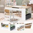 thumbnail image 3 of LuxenHome Activity Children Table with Storage Bookcase and 2 Chairs Set, 3 of 8