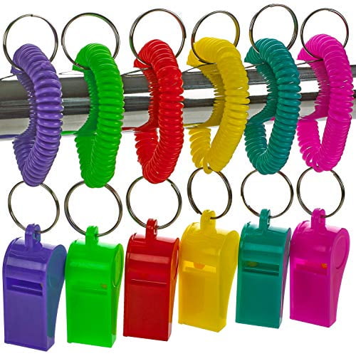 Whistle for Kids with Bracelet (Pack of 36) Bulk Whistles and