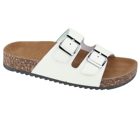 

SNJ Women s Casual Buckle Straps Sandals Flip Flop Platform Footbed Sandals