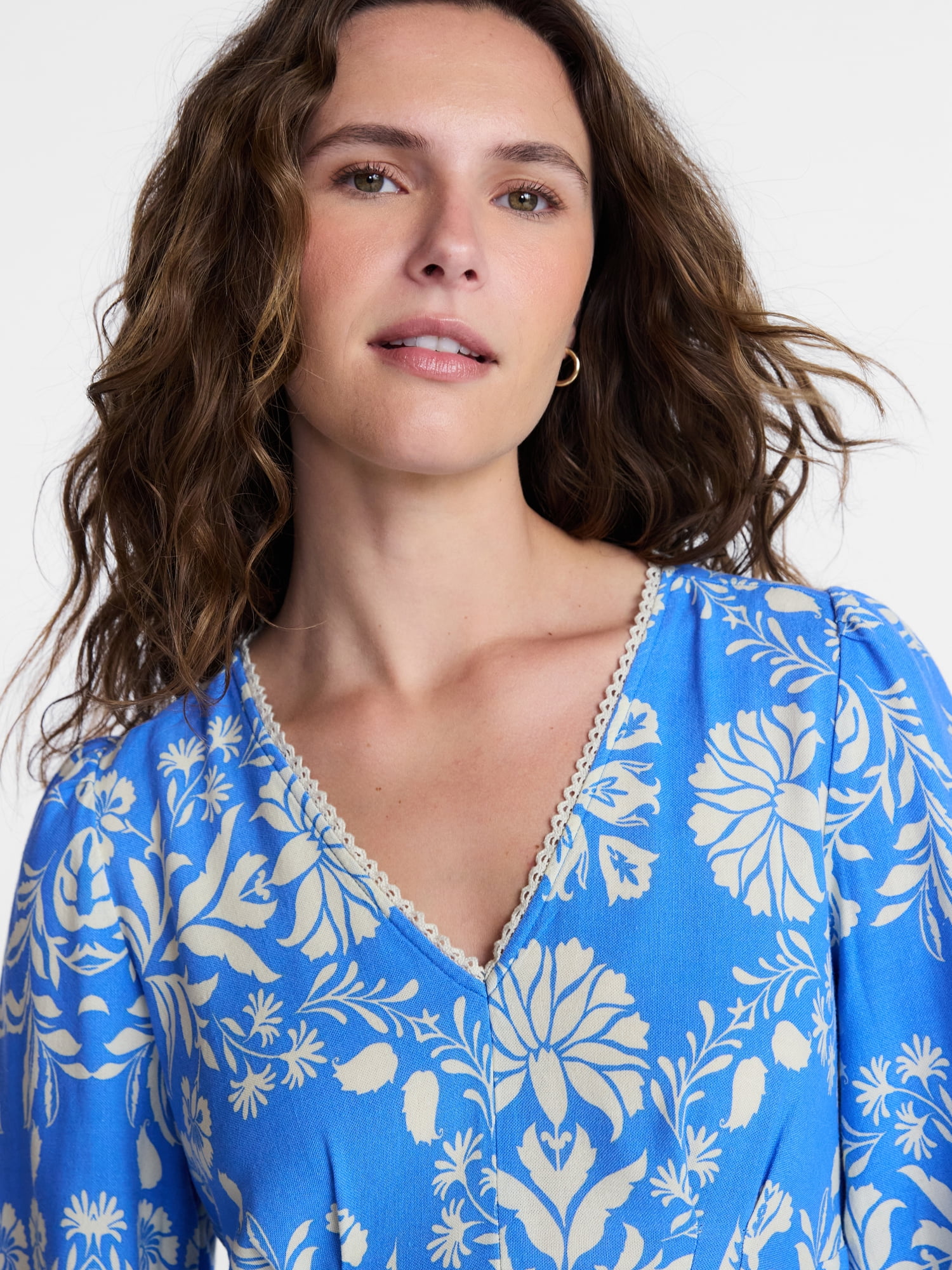 Time and Tru Women's A-Line Border Print Mini Dress, Sizes XS-XXXL