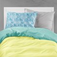 thumbnail image 2 of Watercolor Snowflake on Blue Fabric Standard Pillowcase, 2 of 2