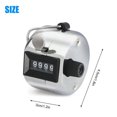 thumbnail image 2 of 2Pack Hand Held Clicker Counter, 4-Digit Number Clicker， Sport Counter for Counting Numbers School Golf Sports Events Office Stadium, 2 of 9