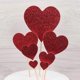 thumbnail image 2 of 7 Pcs Heart Decor Bridal Shower Cake Decor Wedding Cupcake Pick Food Dessert Pick Cake Topper Birthday, 2 of 3