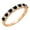 Black Diamond, variant on Collection Round Garnet & White Diamond Bridal Anniversary Wedding Band for Women (0.12 ctw, Color I-J, Clarity I1-I2) in 18K Rose Gold, Size 6.5