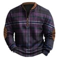 thumbnail image 3 of Chandail en Molleton Sans Capuche pour Hommes avec Impression Numérique, Fermeture Éclair Décontractée, Manches Longues, Col Rond pour un Confort Quotidien et un Style Athlétique, 3 of 3