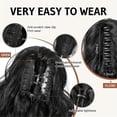 thumbnail image 2 of Claw Clip Ponytail Human Hair Extension 10 to 26 Inch Body Wave Human Hair Clip In Pony tails, 2 of 5