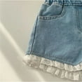 thumbnail image 6 of Huowey Kids Toddler Baby Girls Solid Color Lace Spring Summer Jeans Shorts Denim Shorts Casual Shorts Daily Wearing Breathable Dailywear, 2-3 Years, 6 of 9