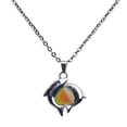 thumbnail image 5 of EHJRE Fashion Color Change Jewelry, Dolphin Heart Pendant Feeling Emotion Choker Mood, 5 of 9